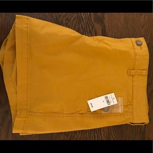 Mustard color shorts